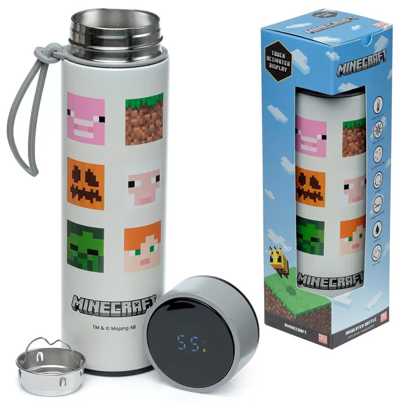 Termos Minecraft ze stali nierdzewnej z termometrem 450 ml zdjęcie produktu