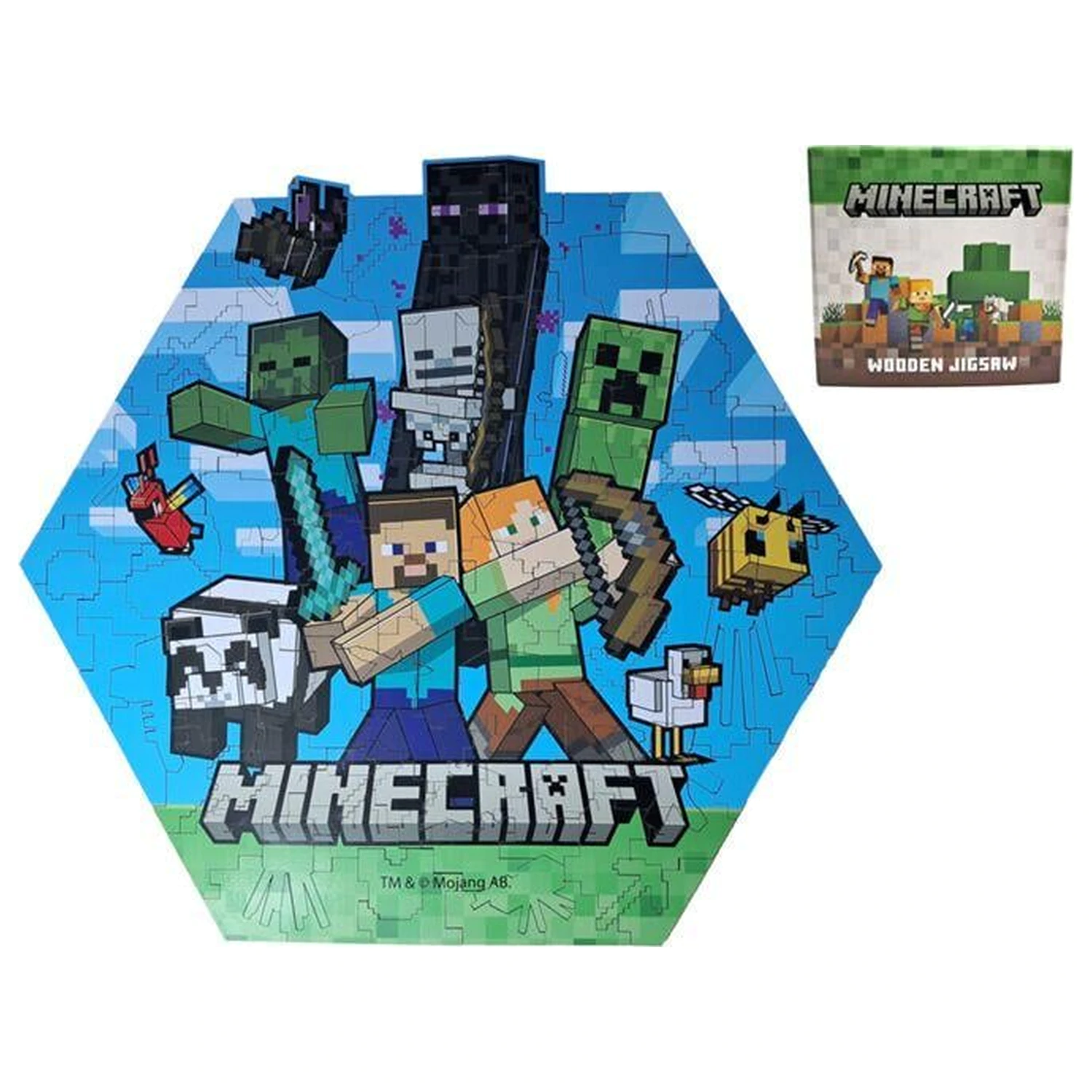 Minecraft Kształtne puzzle 130 elementów zdjęcie produktu