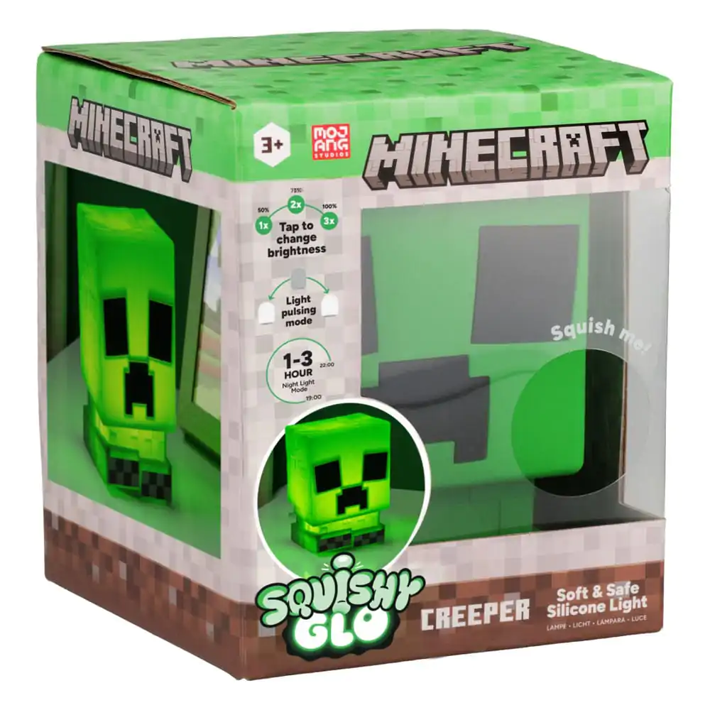 Minecraft Gniotek Świecący Silicon Light Creeper 15 cm zdjęcie produktu