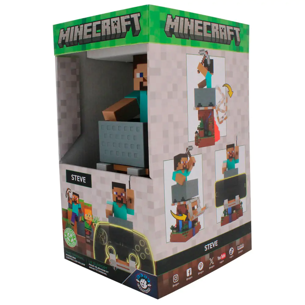 Minecraft Steve uchwyt zaciskowy Cable guy 20cm zdjęcie produktu