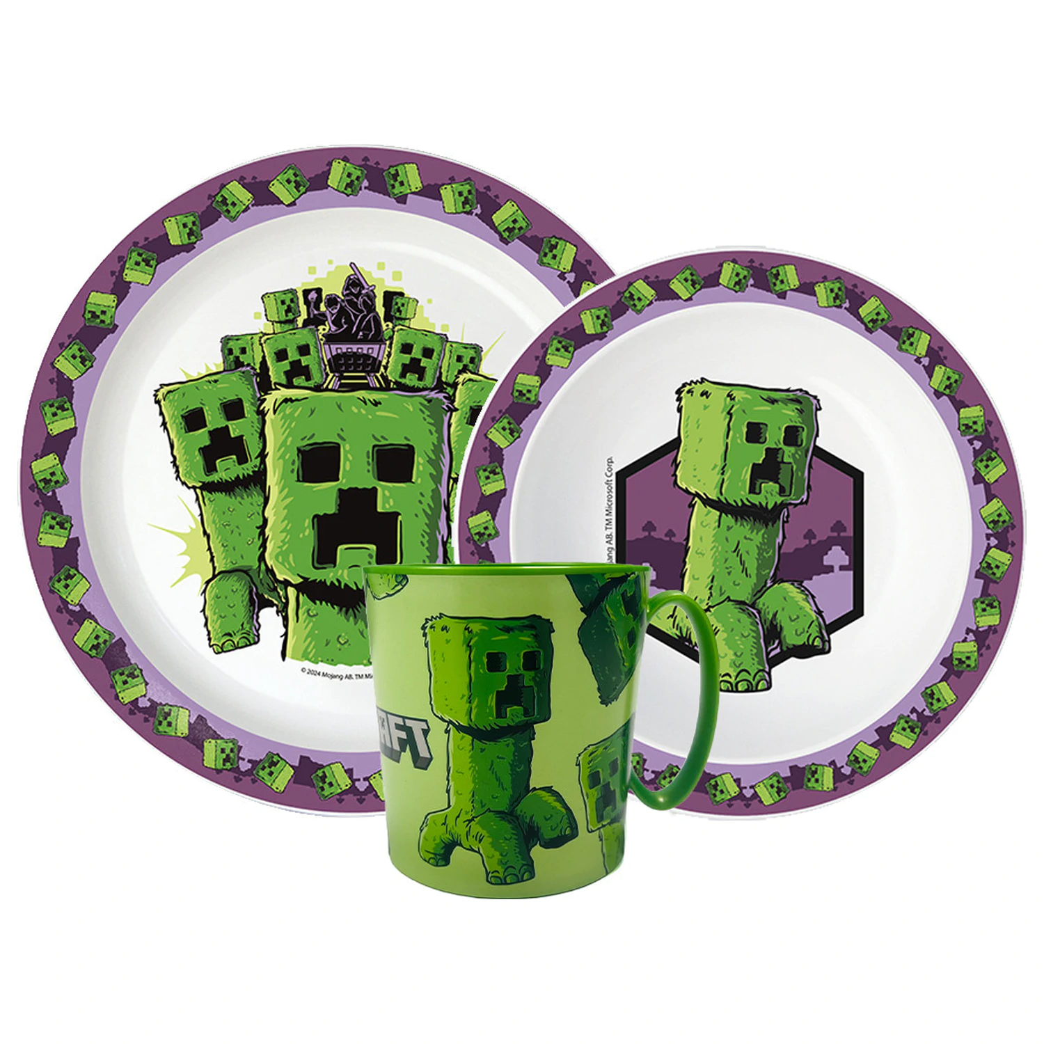 Minecraft The Movie Zestaw naczyń stołowych, mikro plastikowy zestaw z kubkiem zdjęcie produktu