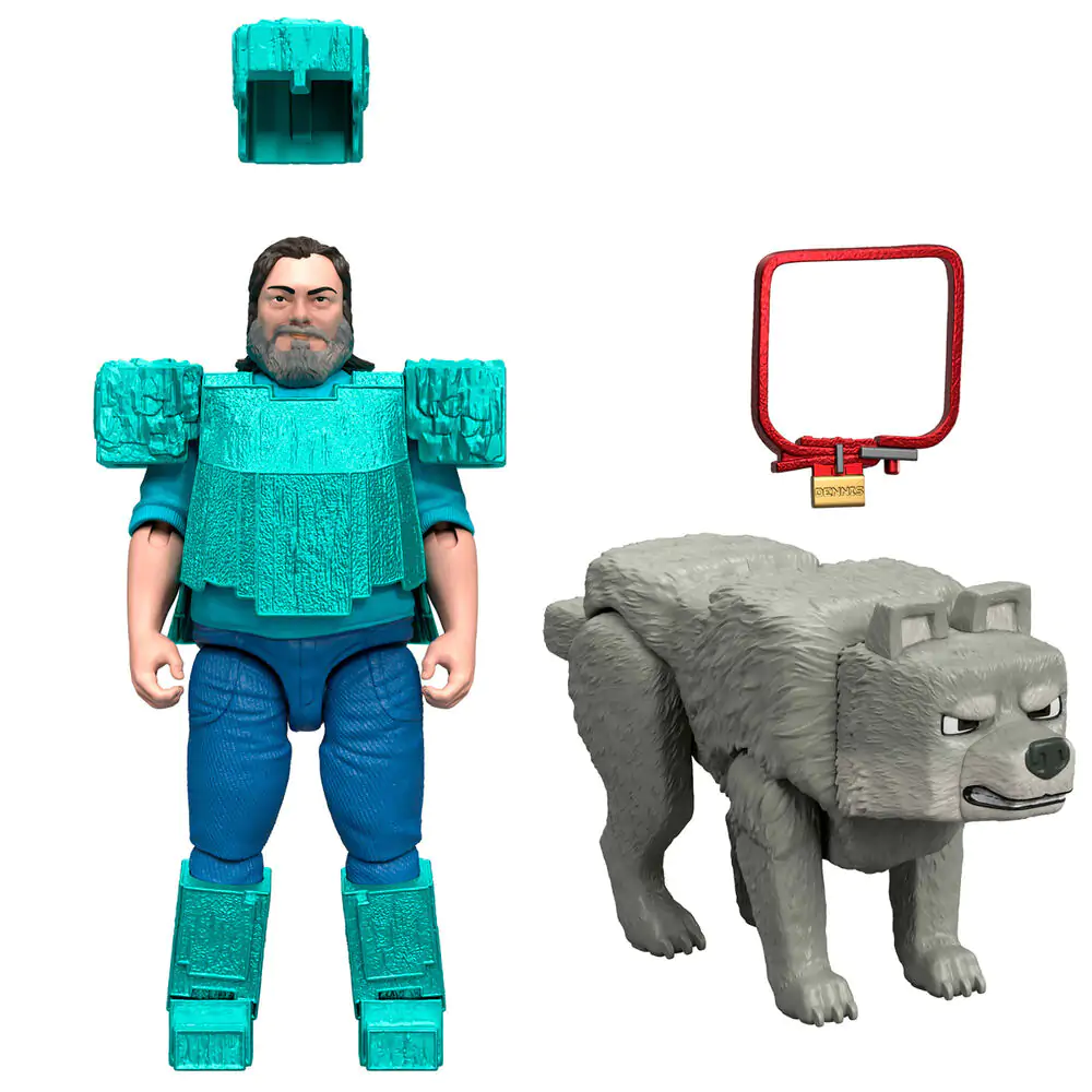 Minecraft The Movie Steve & Wolf zestaw 2 figurki zdjęcie produktu