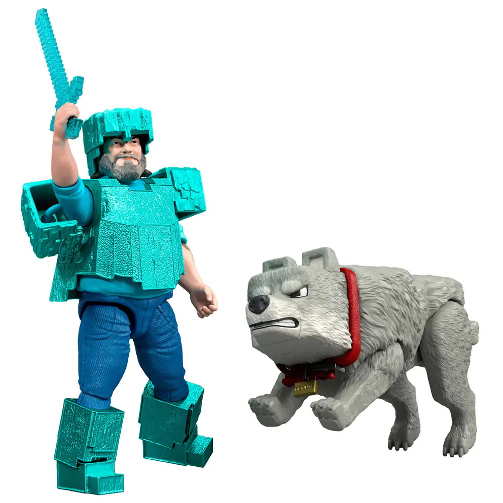 Minecraft The Movie Steve & Wolf zestaw 2 figurki zdjęcie produktu