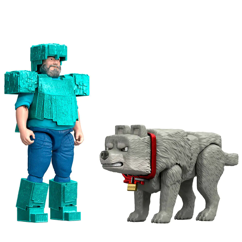 Minecraft The Movie Steve & Wolf zestaw 2 figurki zdjęcie produktu