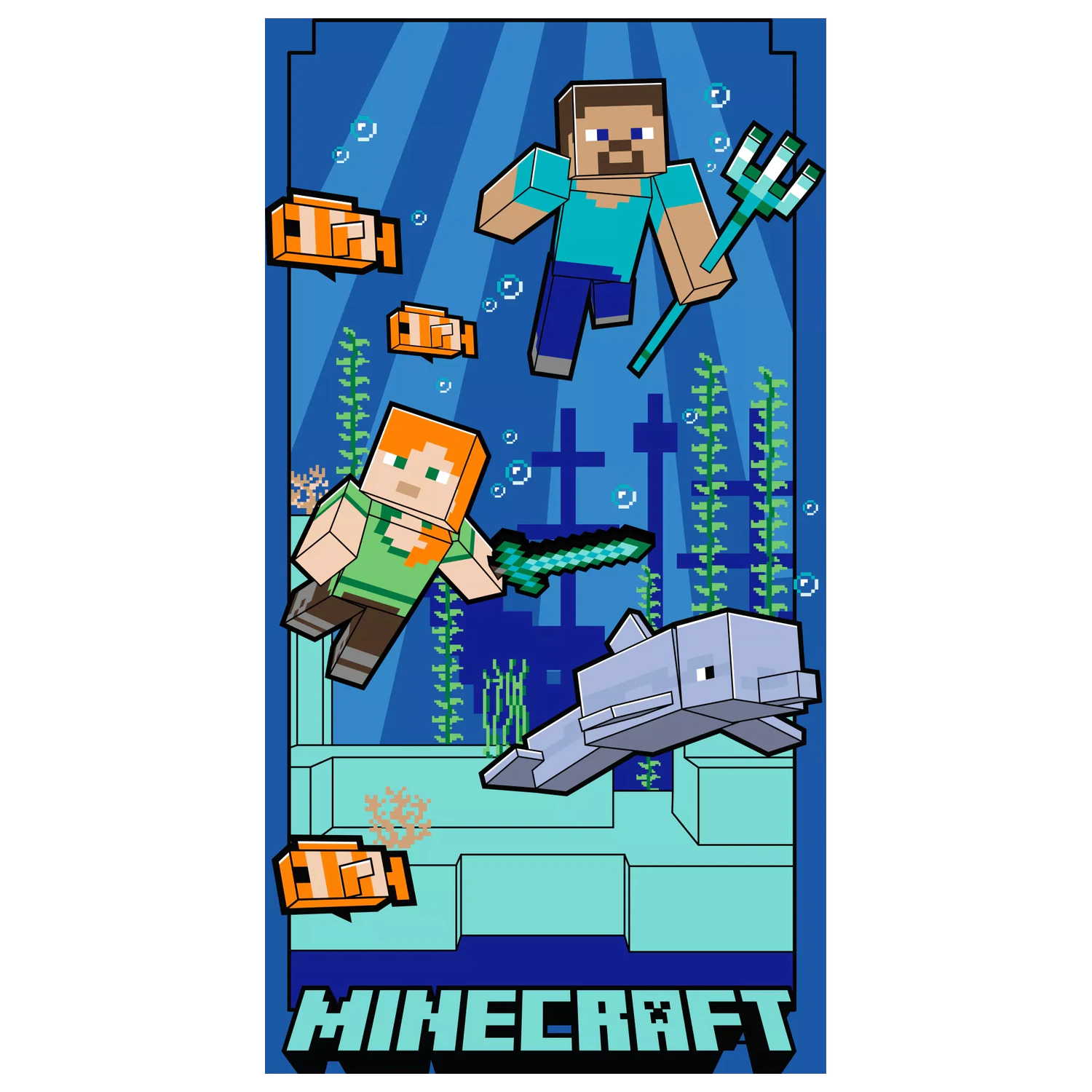 Minecraft Underwater Ręcznik 70x140cm zdjęcie produktu
