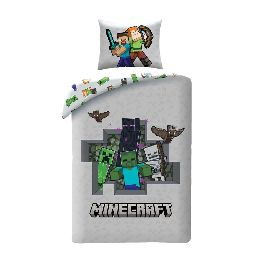 Minecraft Zestaw Poszwy na Kołdrę Ver. 3 140 x 200 cm / 70 x 90 cm zdjęcie produktu