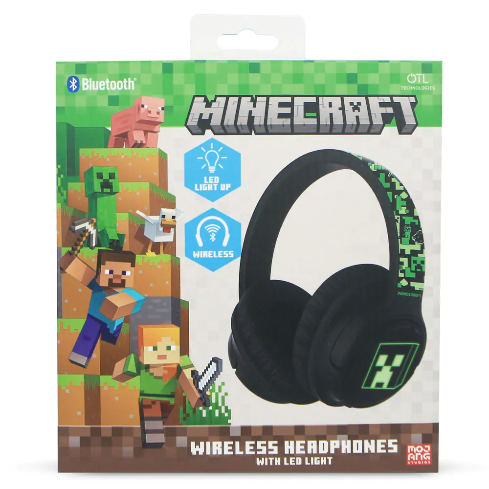 Minecraft wireless LED słuchawki zdjęcie produktu