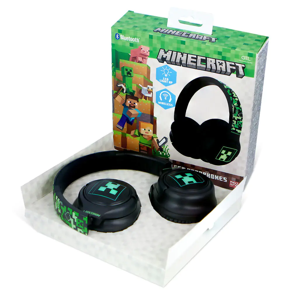 Minecraft wireless LED słuchawki zdjęcie produktu