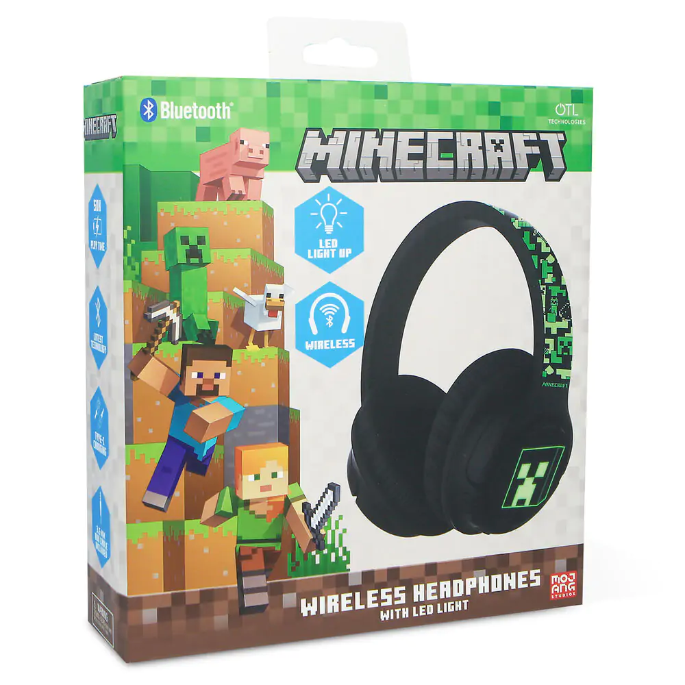 Minecraft wireless LED słuchawki zdjęcie produktu