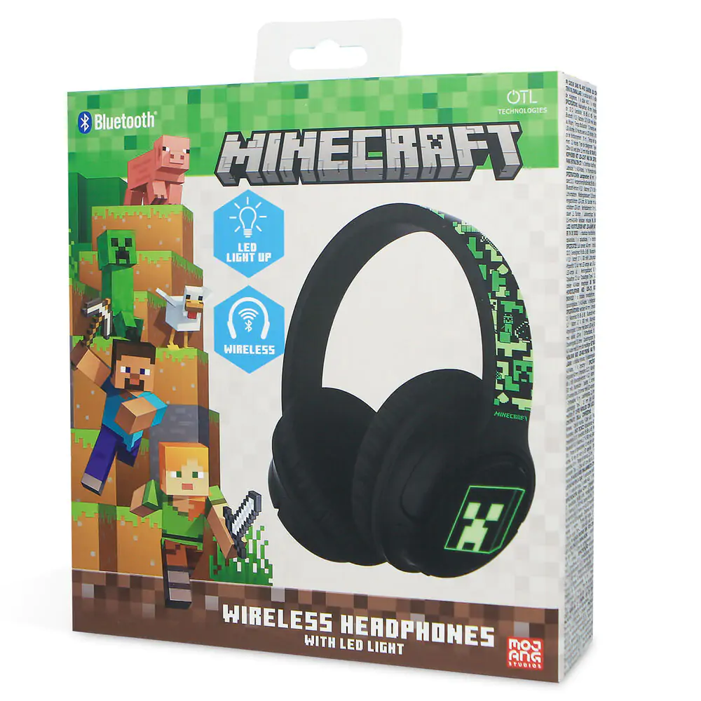 Minecraft wireless LED słuchawki zdjęcie produktu