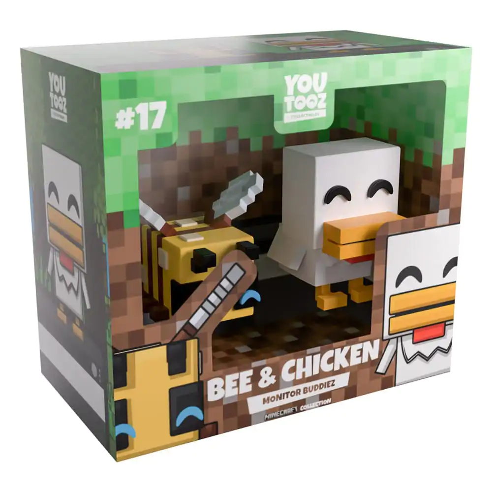 Figurki winylowe Minecraft Pszczoła i Kurczak Monitor Buddiez zdjęcie produktu