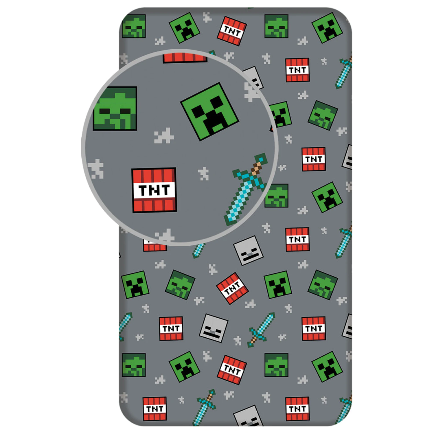 Minecraft We Got This prześcieradło z gumką 90x200 cm zdjęcie produktu