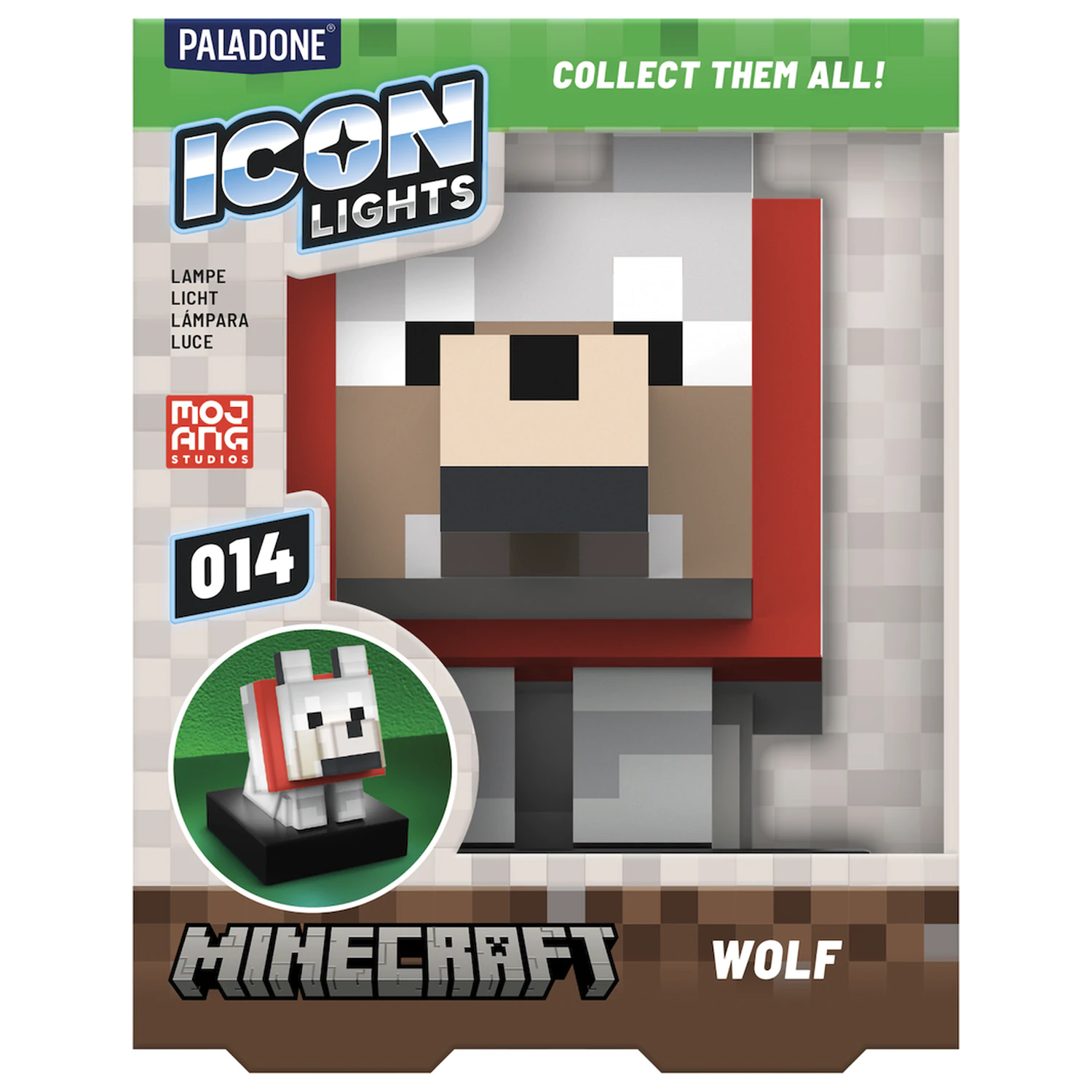 Minecraft Wolf Ikona Lampa zdjęcie produktu