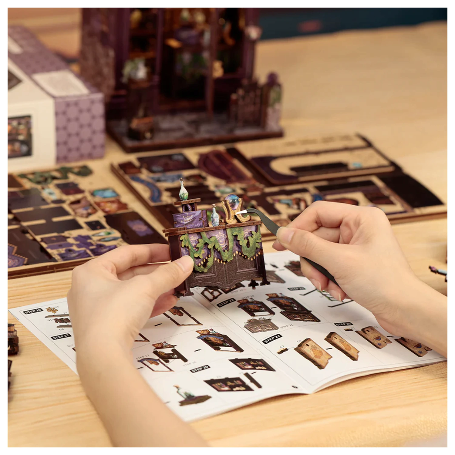 Miniaturowy Dom DIY Astrology Bookshop 155 elementów + Zestaw konstrukcyjny z oświetleniem LED zdjęcie produktu