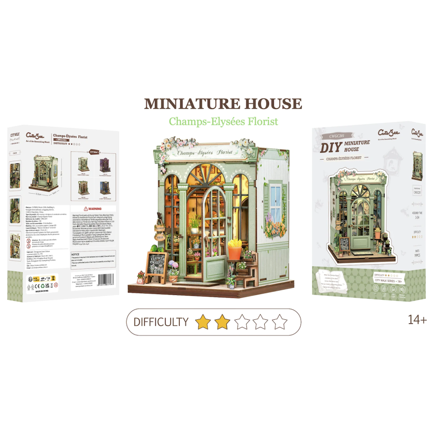 Miniaturowy Dom DIY Champs-Élysées Florist 199 elementów + zestaw konstrukcyjny LED Light zdjęcie produktu