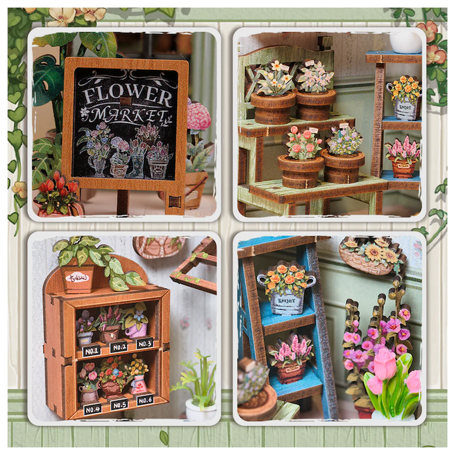 Miniaturowy Dom DIY Champs-Élysées Florist 199 elementów + zestaw konstrukcyjny LED Light zdjęcie produktu