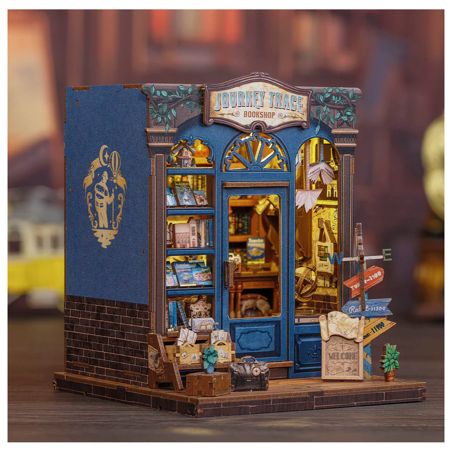 MINIATURE HOUSE DIY Journey Trace Bookshop 241 części + zestaw konstrukcyjny z oświetleniem LED zdjęcie produktu