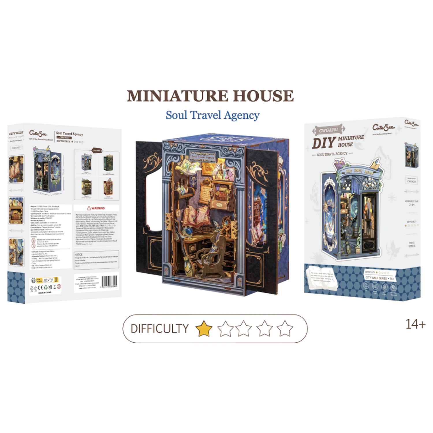 MINIATUROWY DOM DIY Soul Travel Agency 97 szt. + zestaw konstrukcyjny ze światłem LED zdjęcie produktu