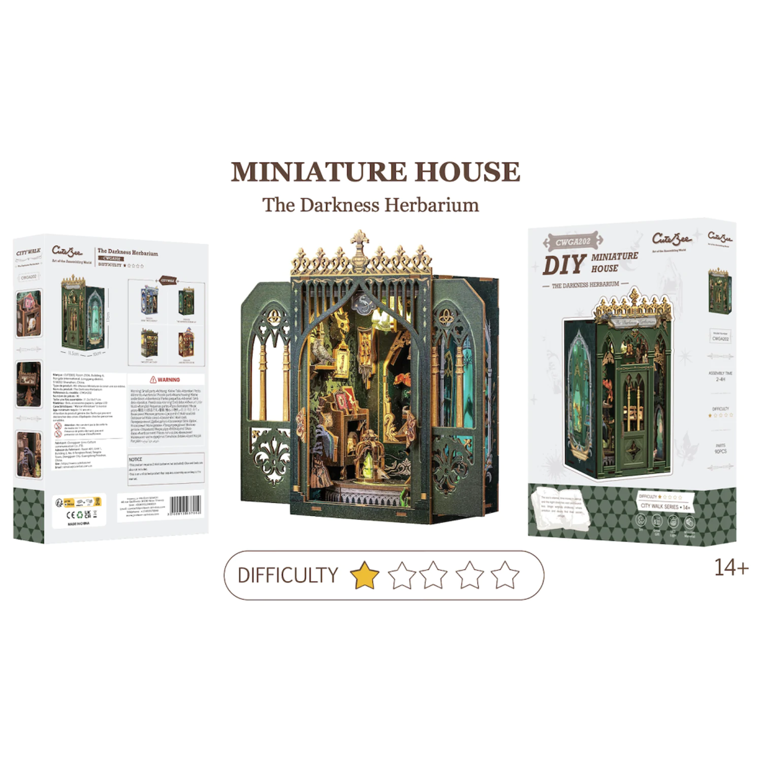 MINIATUROWY DOM DIY The Darkness Herbarium 90 db + zestaw konstrukcyjny LED Światło zdjęcie produktu