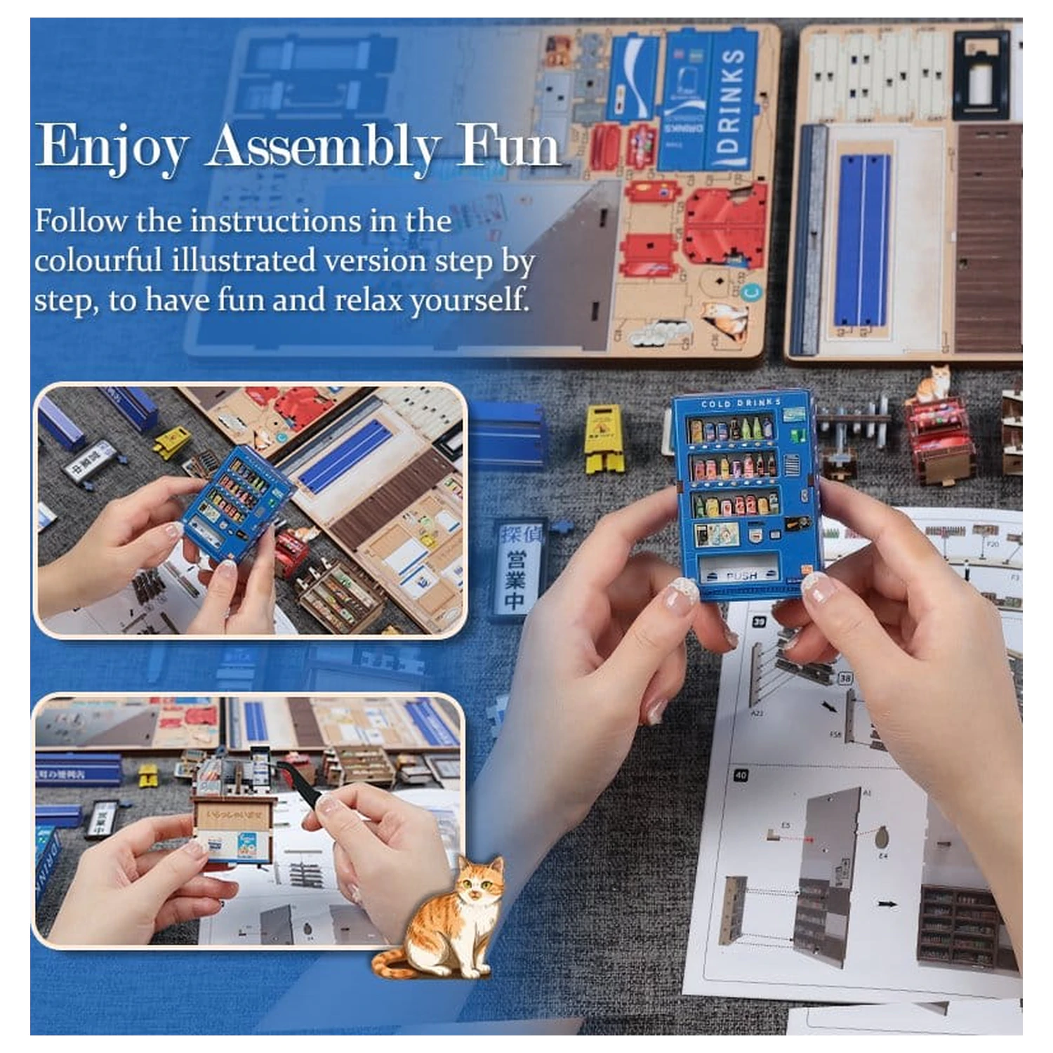 Zestaw do budowy miniaturowego modelu domu Beika-cho Convenience Store 22 x 15 cm zdjęcie produktu