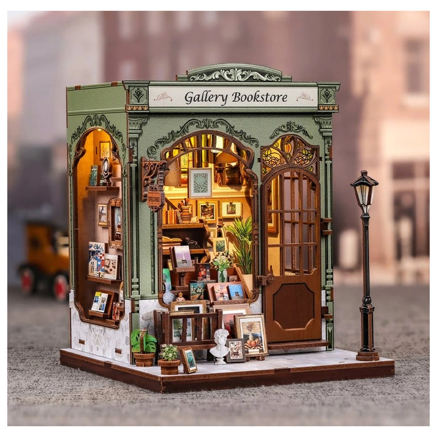 Miniaturowy model domku zestaw Galeria Księgarnia 20 x 16 cm zdjęcie produktu