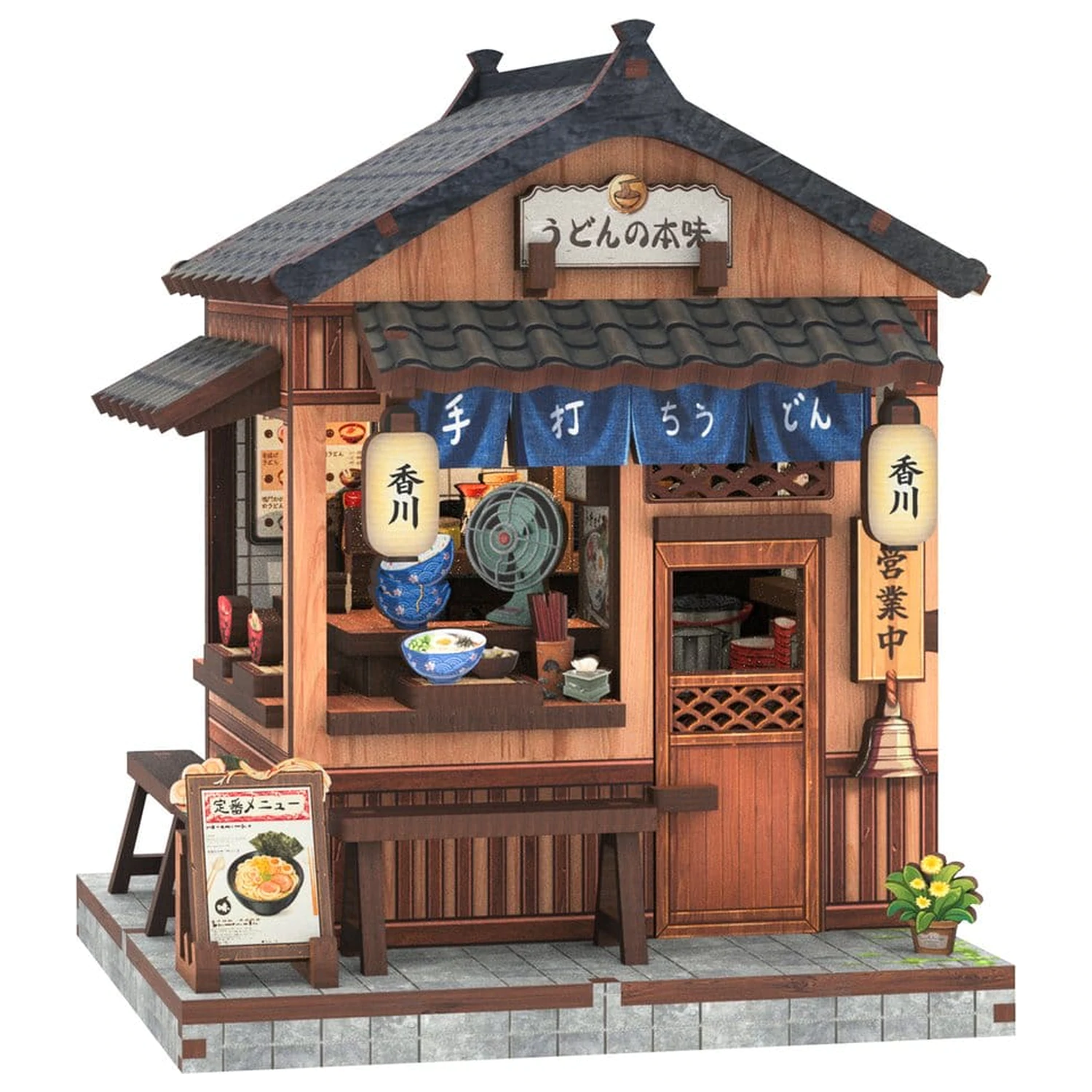 Miniaturowy zestaw modelu domu Kagawa Udon House 11 x 9 cm zdjęcie produktu