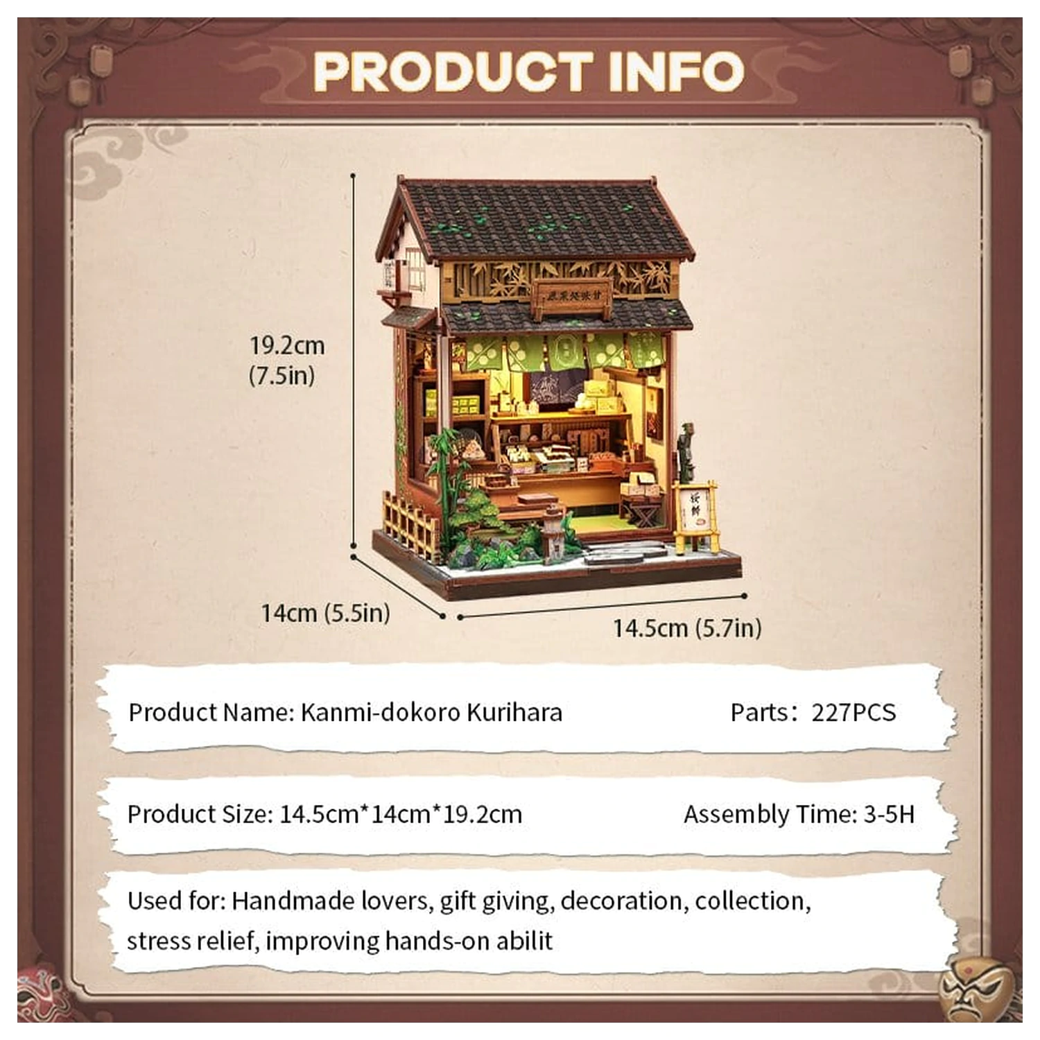 Miniaturowy model domu zestaw Kanmi-dokoro Kurihara 19 x 15 cm zdjęcie produktu
