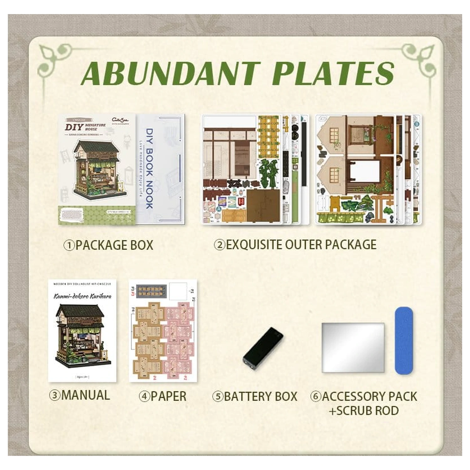 Miniaturowy model domu zestaw Kanmi-dokoro Kurihara 19 x 15 cm zdjęcie produktu