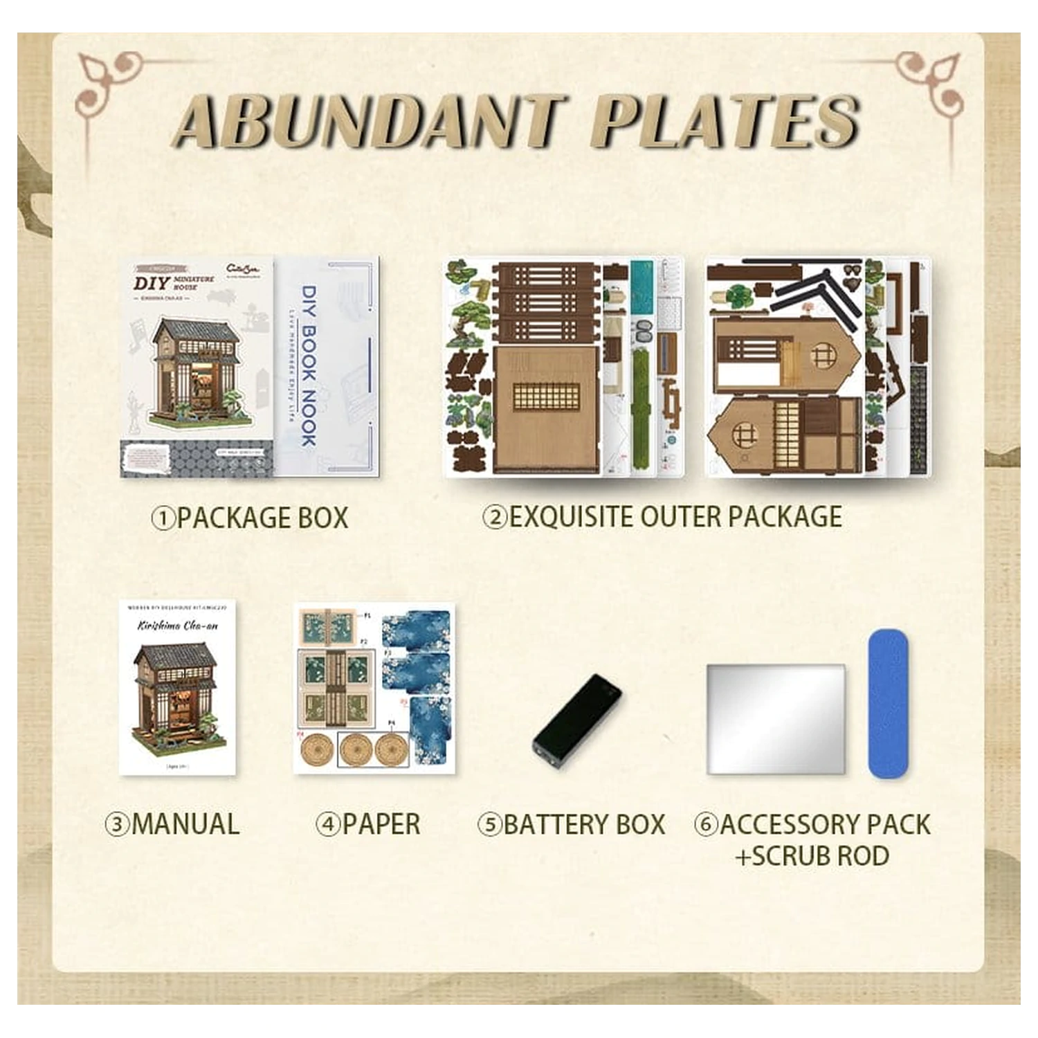 Miniaturowy Model Domu Zestaw Kirishima Cha-an 19 x 14 cm zdjęcie produktu