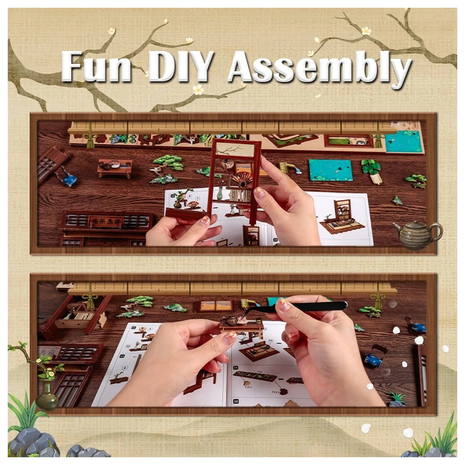 Miniaturowy Model Domu Zestaw Kirishima Cha-an 19 x 14 cm zdjęcie produktu