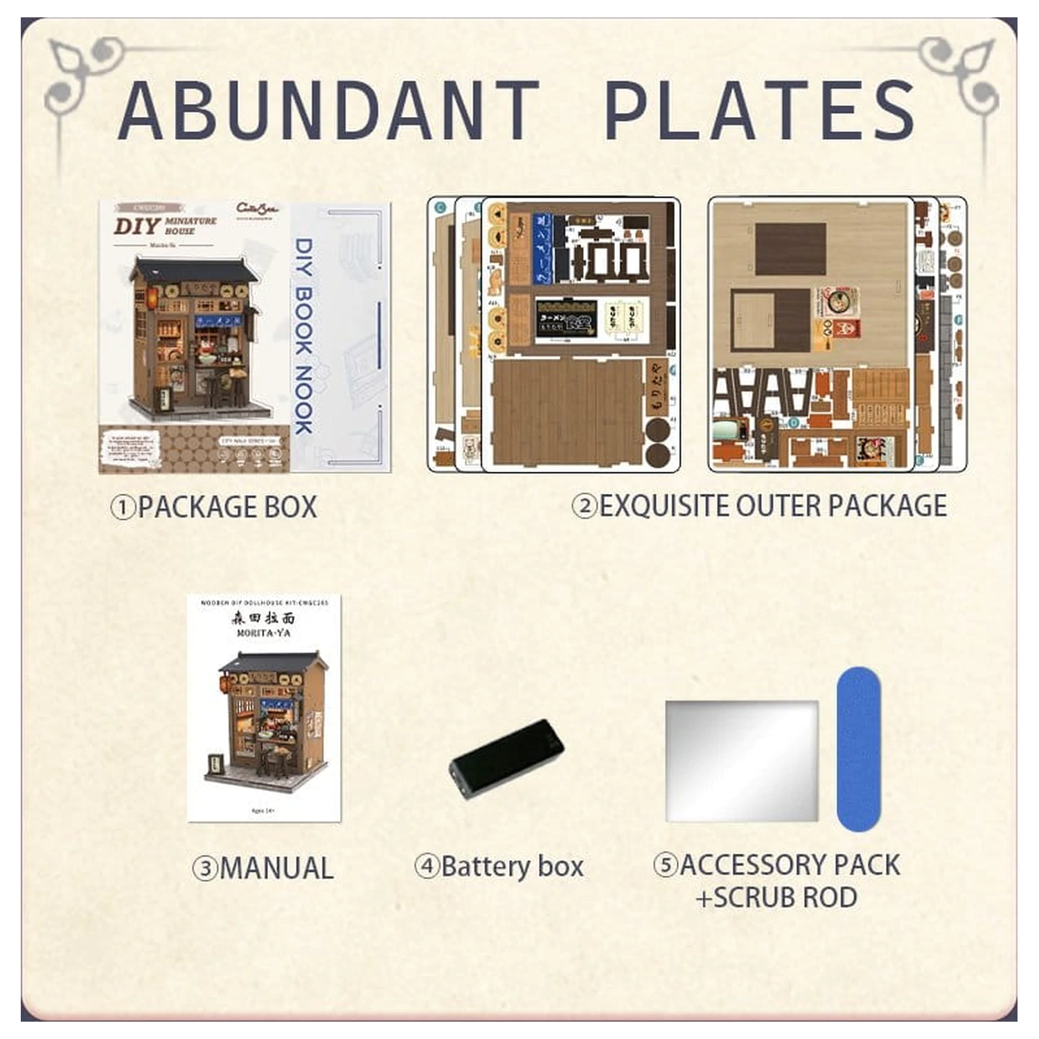 Miniaturowy model domu zestaw Morita-Ya 21 x 16 cm zdjęcie produktu