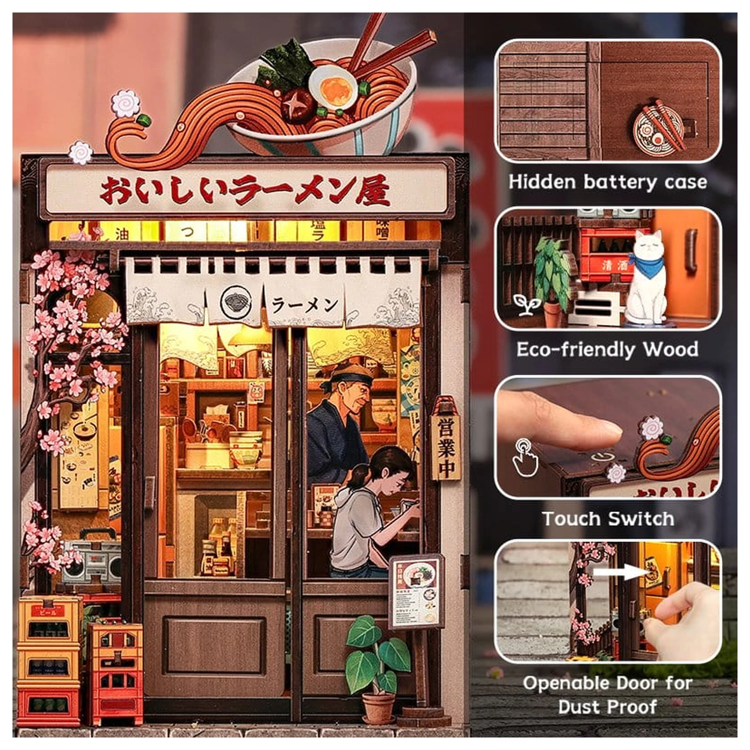 Zestaw do samodzielnego montażu miniaturowego modelu domu Oishii Kyoto 22 x 13 cm zdjęcie produktu