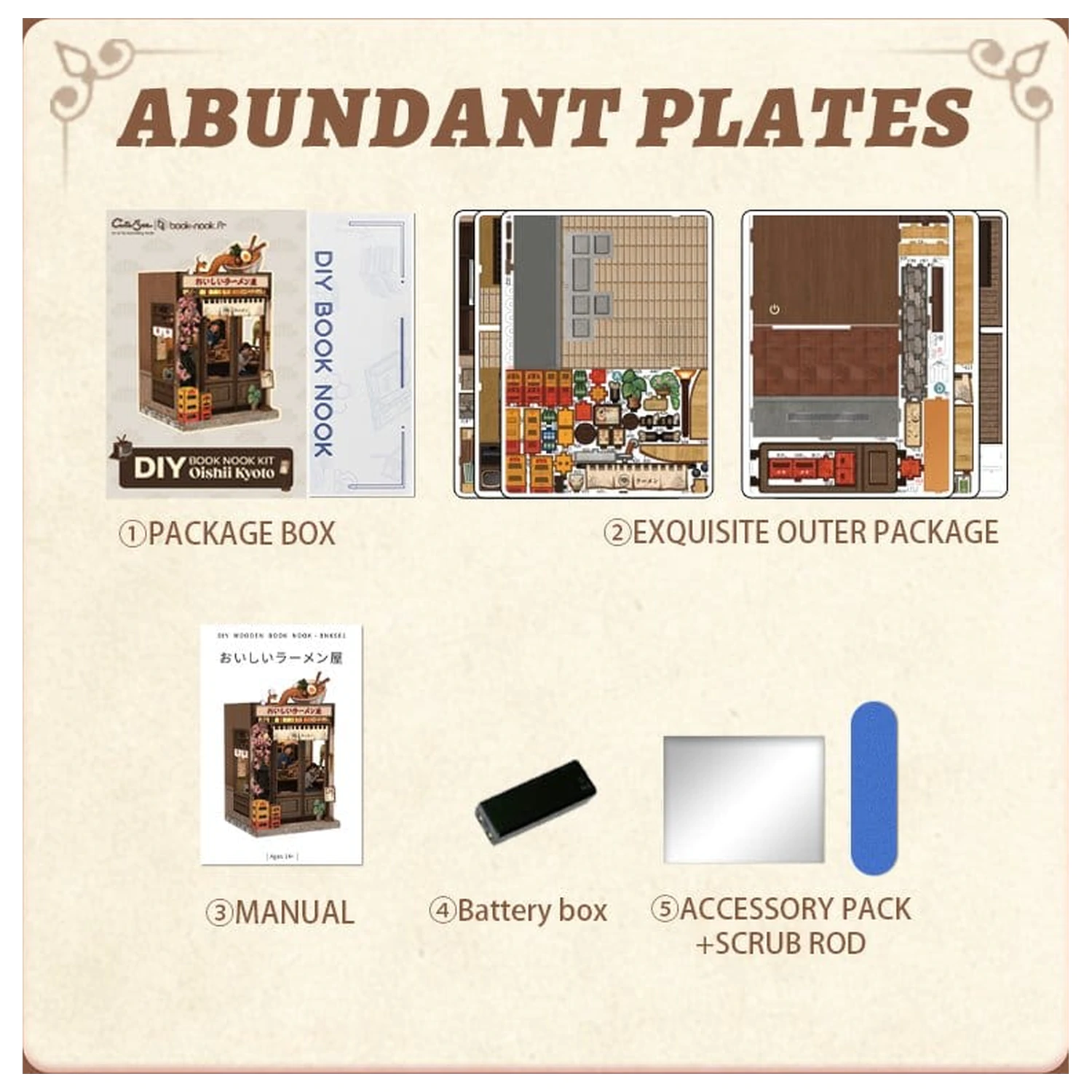 Zestaw do samodzielnego montażu miniaturowego modelu domu Oishii Kyoto 22 x 13 cm zdjęcie produktu