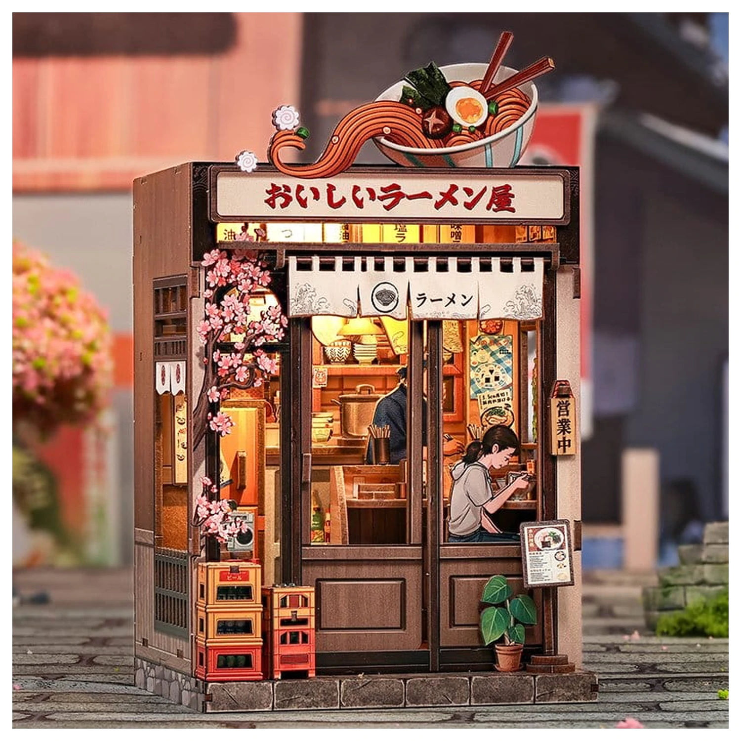 Zestaw do samodzielnego montażu miniaturowego modelu domu Oishii Kyoto 22 x 13 cm zdjęcie produktu