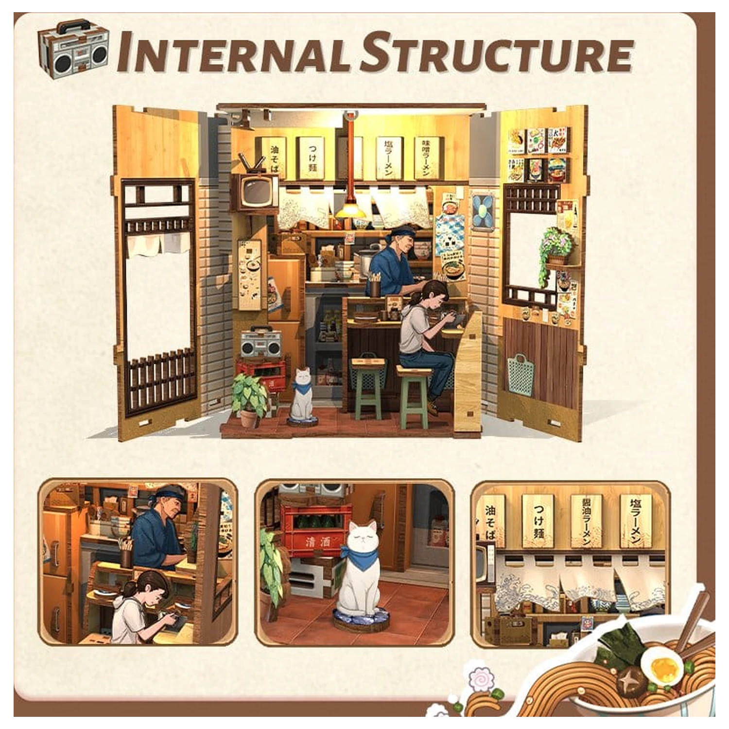 Zestaw do samodzielnego montażu miniaturowego modelu domu Oishii Kyoto 22 x 13 cm zdjęcie produktu