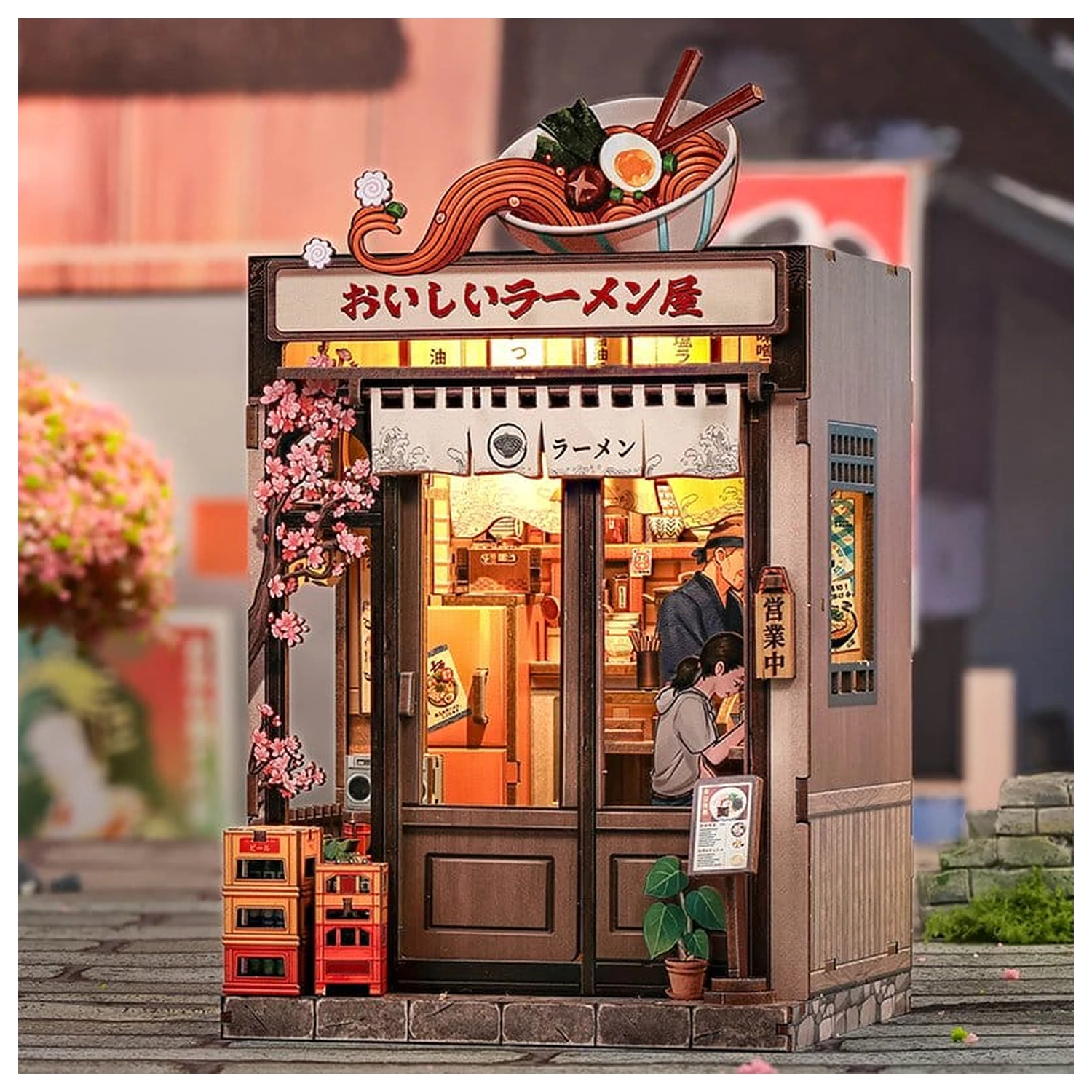 Zestaw do samodzielnego montażu miniaturowego modelu domu Oishii Kyoto 22 x 13 cm zdjęcie produktu