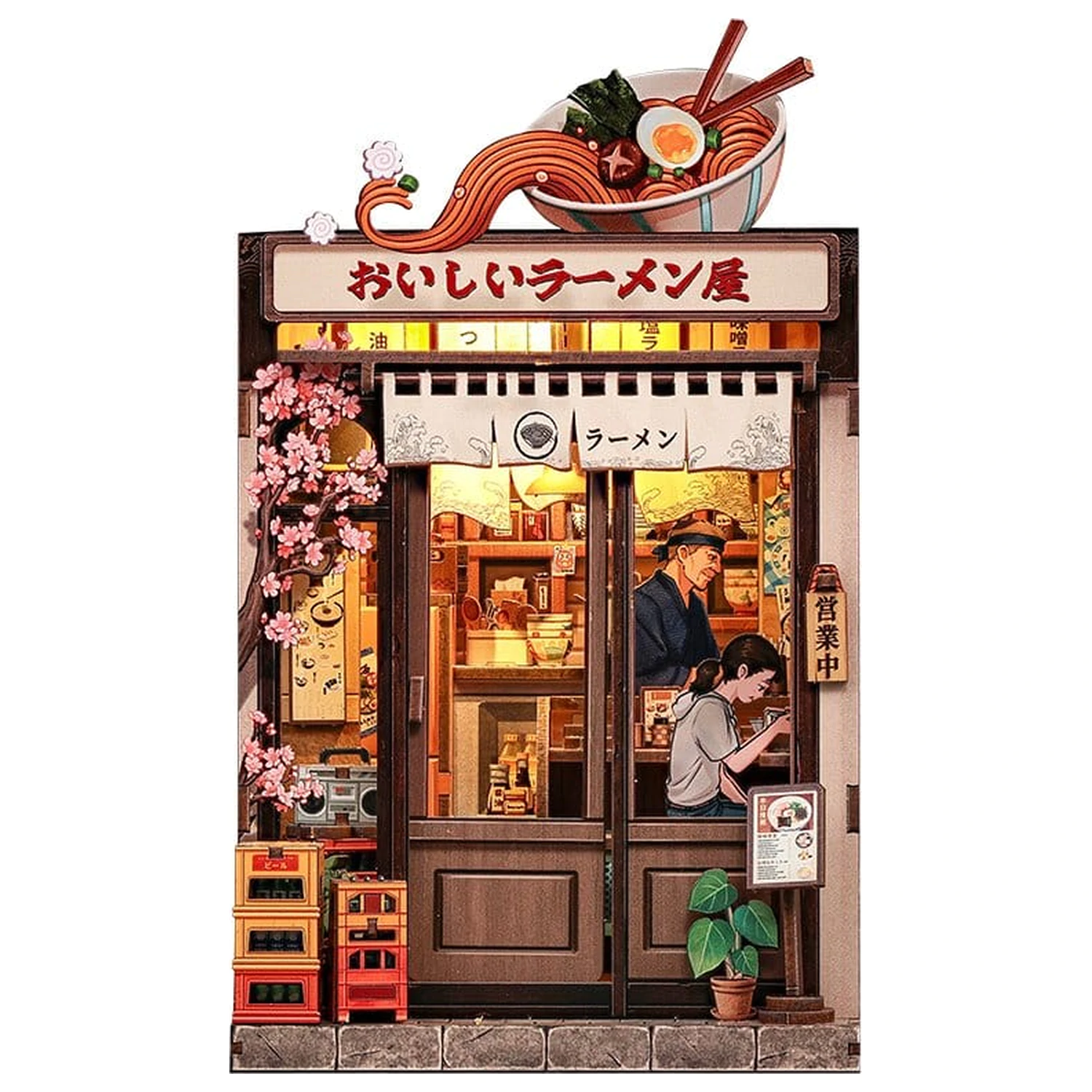 Zestaw do samodzielnego montażu miniaturowego modelu domu Oishii Kyoto 22 x 13 cm zdjęcie produktu