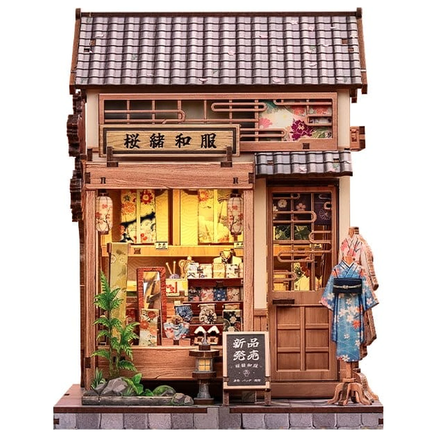 Zestaw Model Miniaturowego Domku Sakura O Kimono Shop 19 x 14 cm zdjęcie produktu
