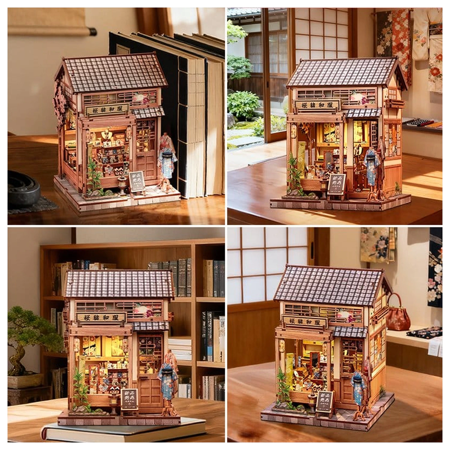 Zestaw Model Miniaturowego Domku Sakura O Kimono Shop 19 x 14 cm zdjęcie produktu