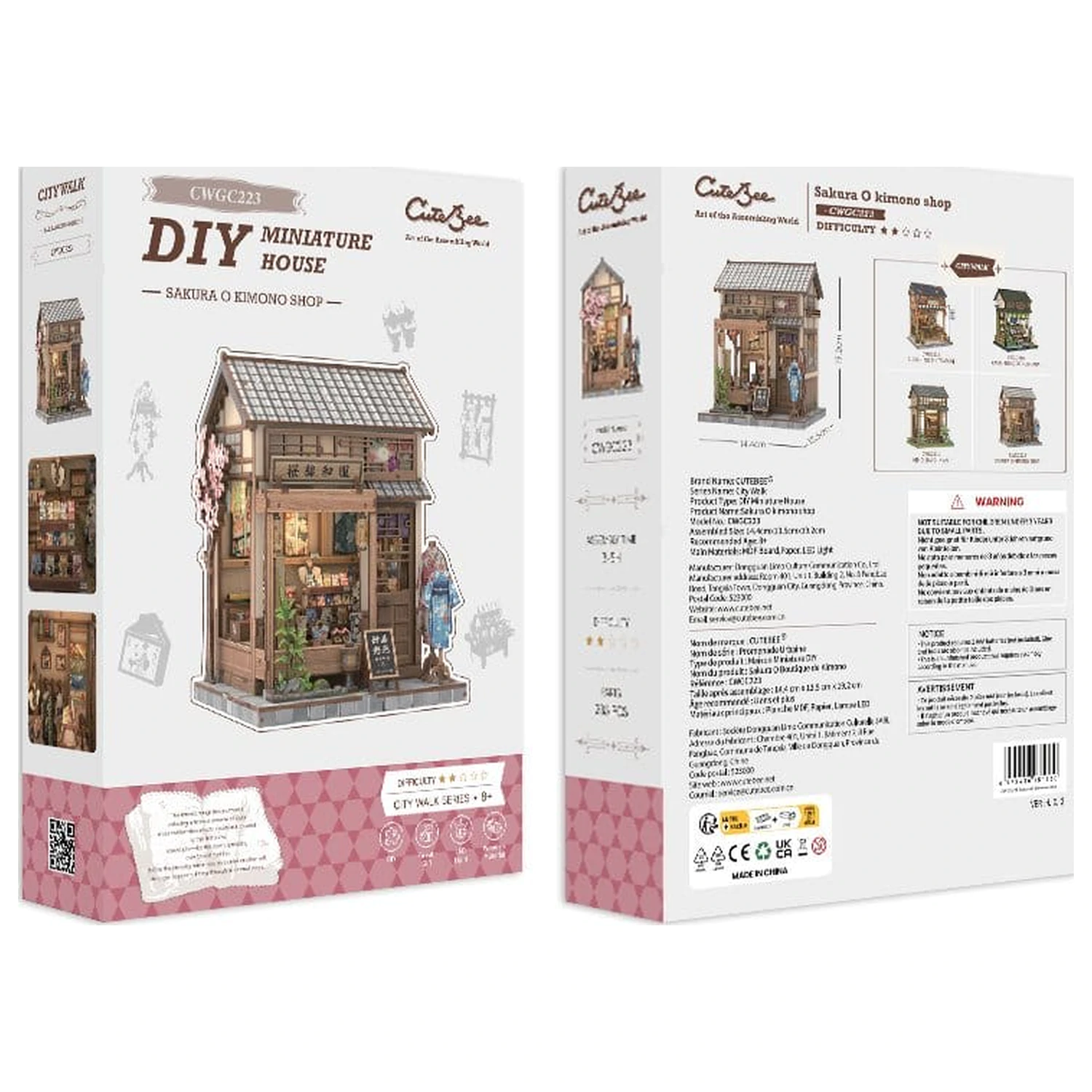 Zestaw Model Miniaturowego Domku Sakura O Kimono Shop 19 x 14 cm zdjęcie produktu