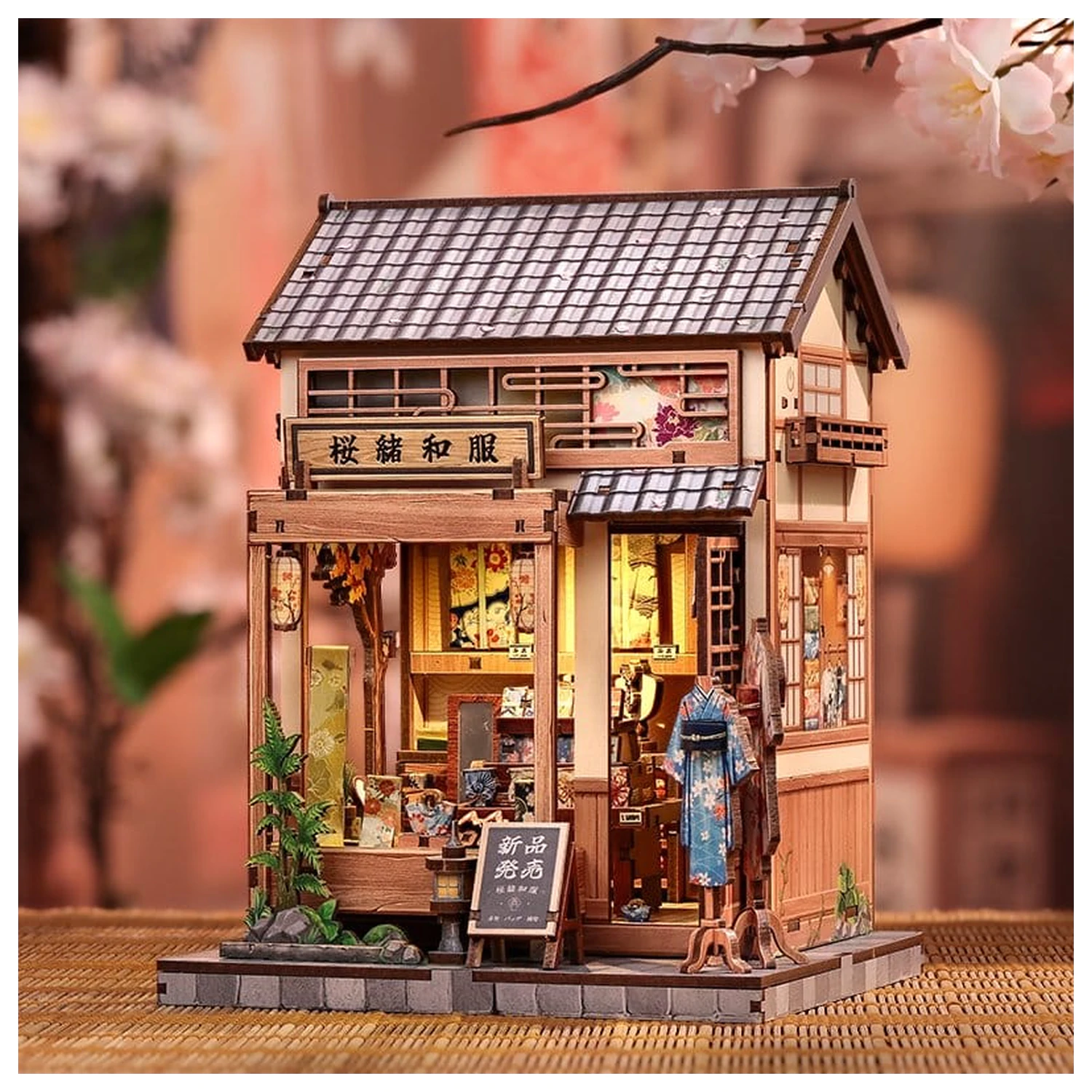 Zestaw Model Miniaturowego Domku Sakura O Kimono Shop 19 x 14 cm zdjęcie produktu