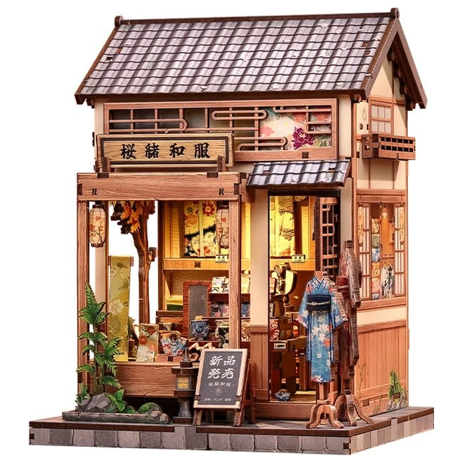Zestaw Model Miniaturowego Domku Sakura O Kimono Shop 19 x 14 cm zdjęcie produktu