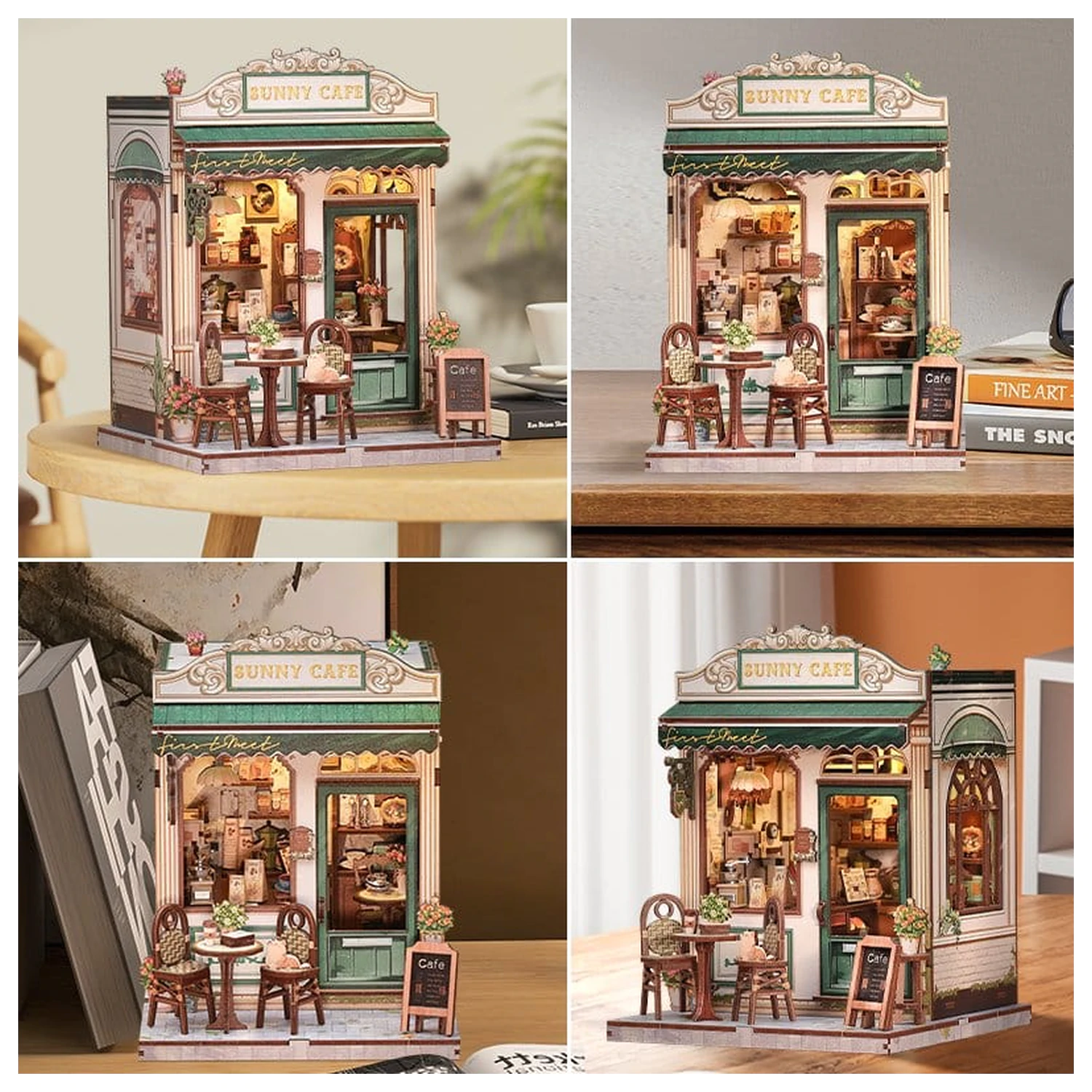 Miniaturowy Model Domku do Składania Sunny Cafe 20 x 16 cm zdjęcie produktu