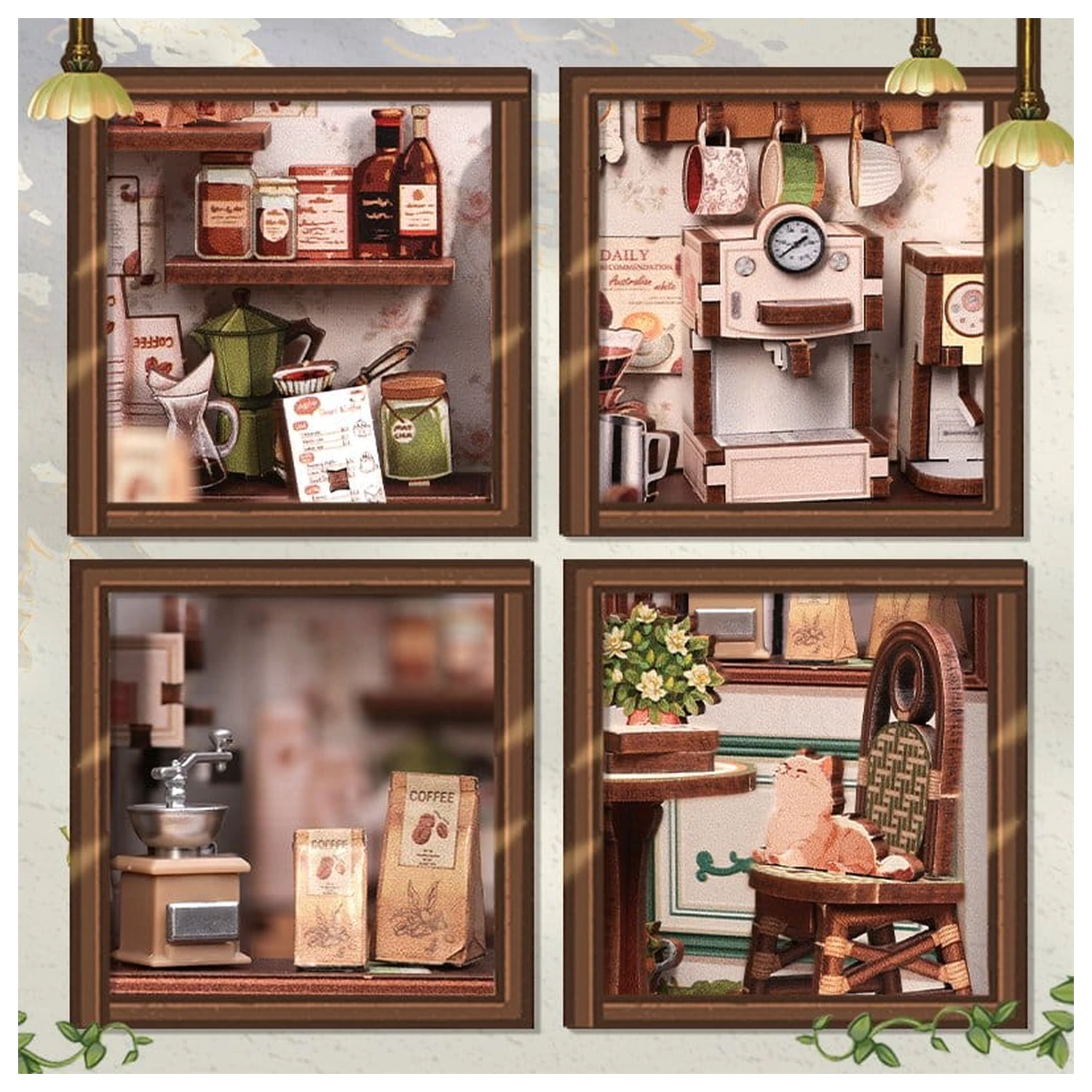 Miniaturowy Model Domku do Składania Sunny Cafe 20 x 16 cm zdjęcie produktu