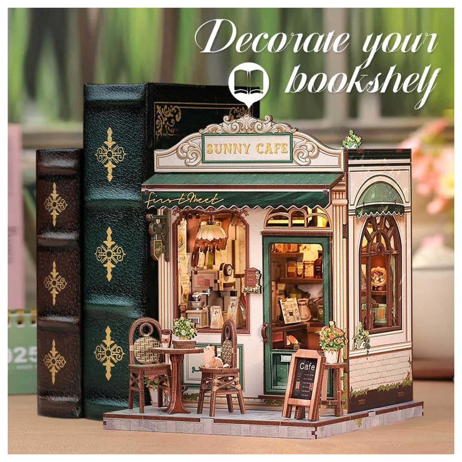 Miniaturowy Model Domku do Składania Sunny Cafe 20 x 16 cm zdjęcie produktu