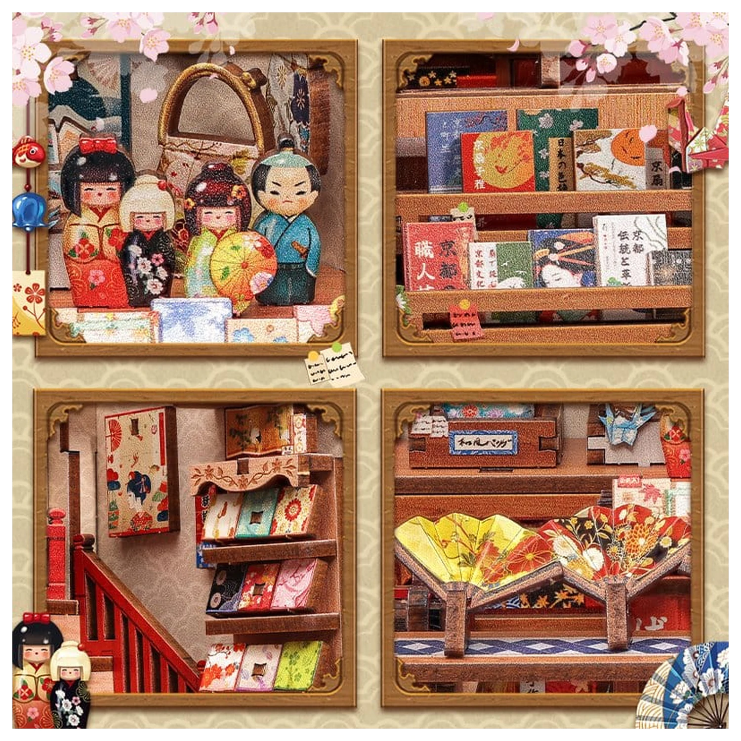 Miniaturowy model domu zestaw Tsukino Eogi-dou 19 x 14 cm zdjęcie produktu