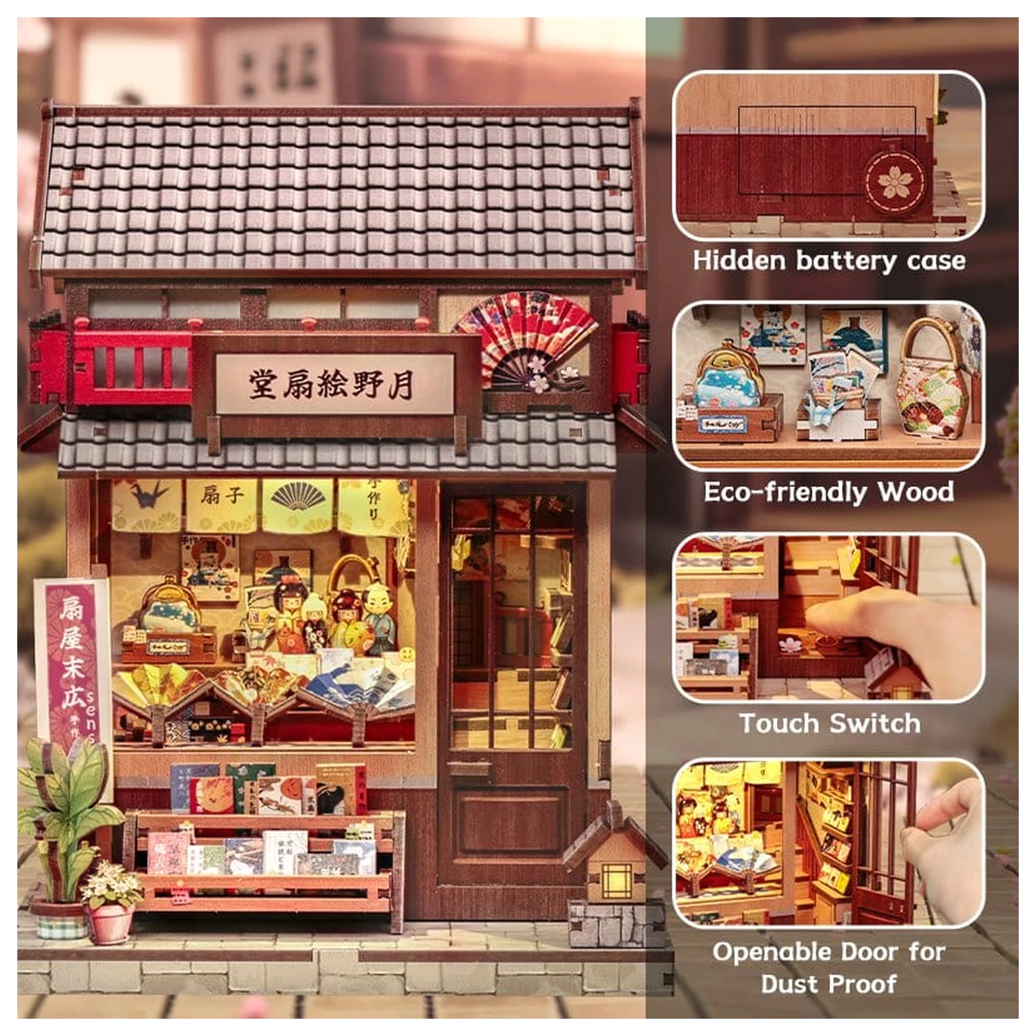 Miniaturowy model domu zestaw Tsukino Eogi-dou 19 x 14 cm zdjęcie produktu