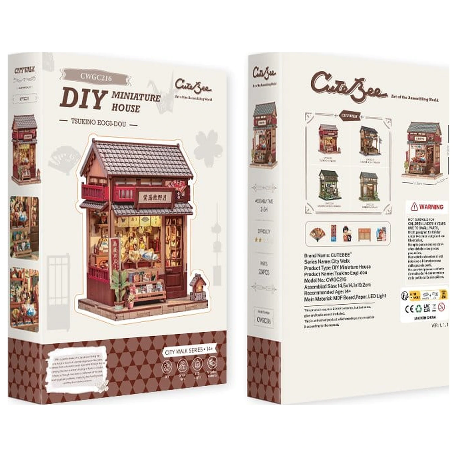 Miniaturowy model domu zestaw Tsukino Eogi-dou 19 x 14 cm zdjęcie produktu