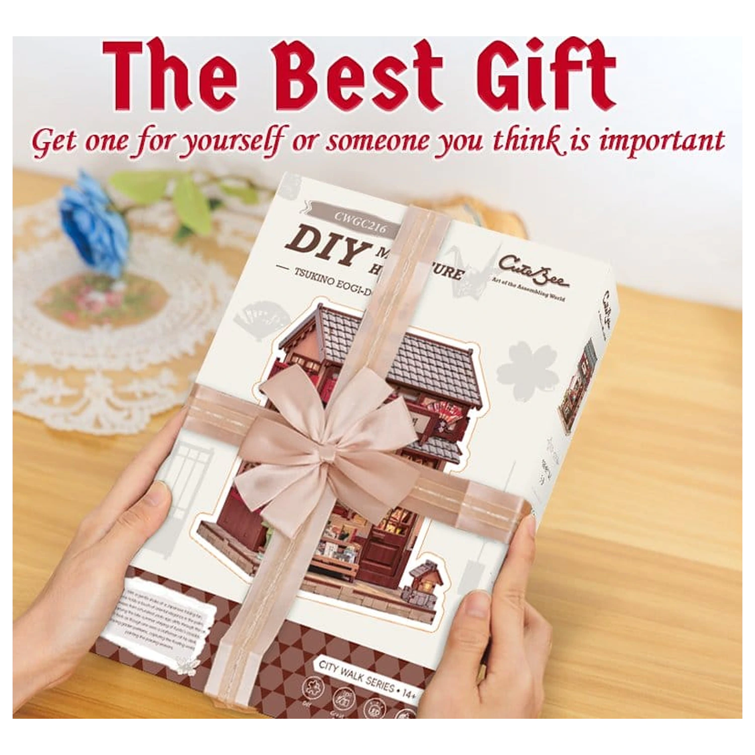 Miniaturowy model domu zestaw Tsukino Eogi-dou 19 x 14 cm zdjęcie produktu