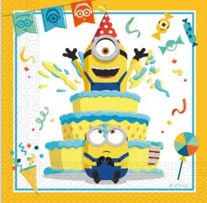 Serwetki Minions 2 The Rise of Gru, 20 sztuk, 33x33 cm zdjęcie produktu